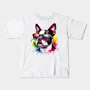 Cool Boston Terrier Kids T-Shirt